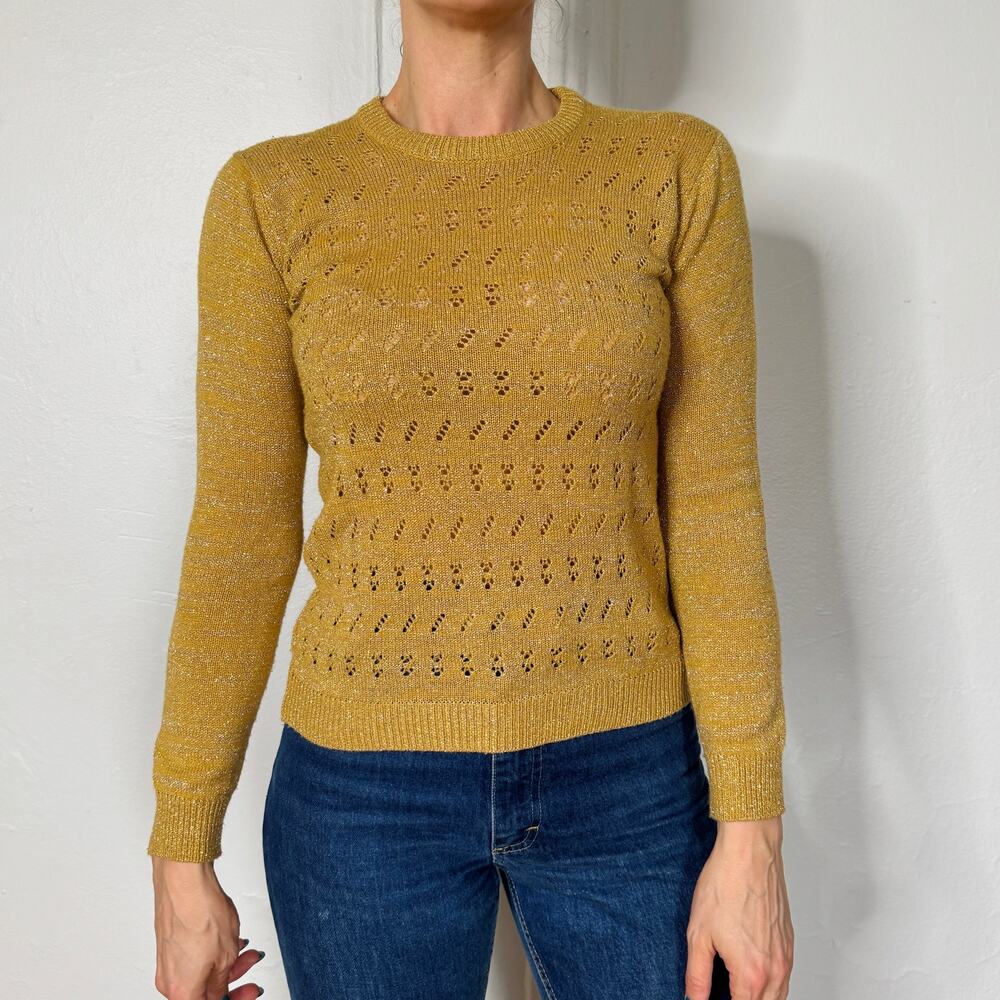 70s Gyn Tot Les Gold Sweater size S‎ - Picture 3 of 8